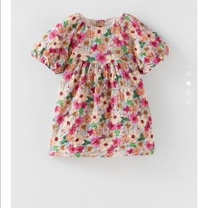 Zara Kids Textural Floral Dress